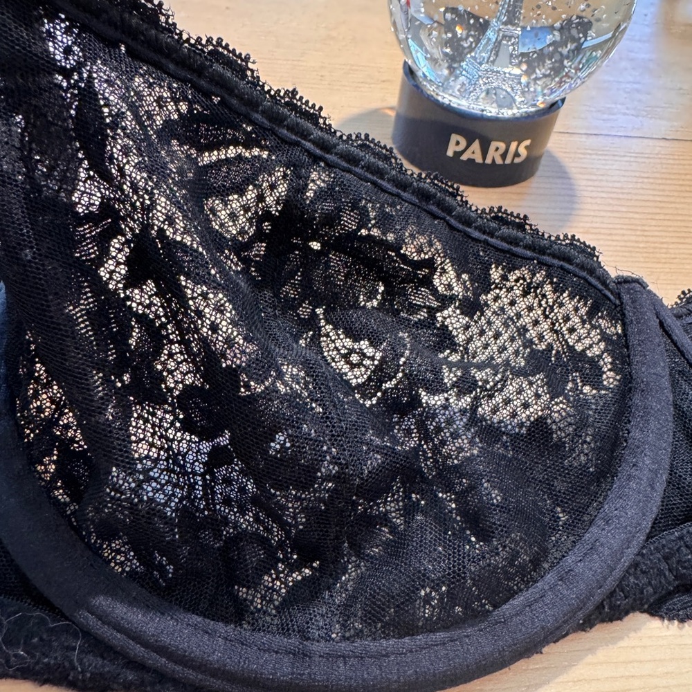 Cosabella Bra Never Say Never Balconette Lace Underwire Black Women 36C